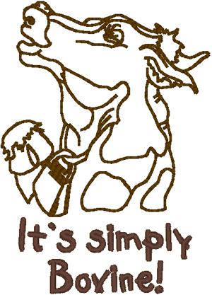 Goofy Cow Quotes #5 Embroidery Design