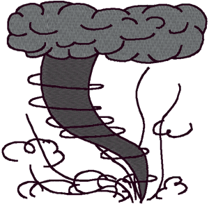 F5 Tornado Embroidery Design