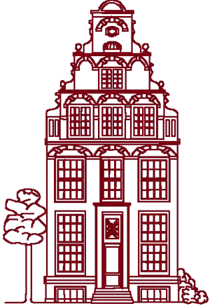 Redwork Victorian Townhouse #1 Embroidery Design