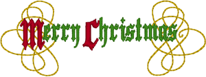 Fraktor Merry Christmas Embroidery Design