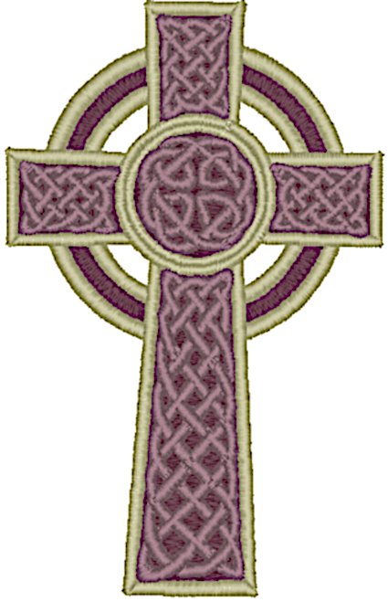 Celtic Knotted Cross Religious Machine Embroidery Design