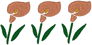 Calla Lily Border Embroidery Design