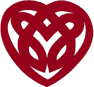 Celtic Heart Knot Embroidery Design