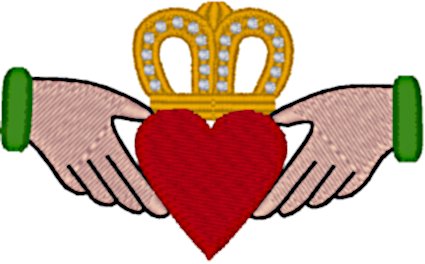 Celtic Claddagh Embroidery Design