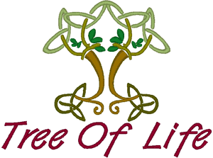 Celtic Multi-Colored Tree of Life Embroidery Design