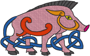 Celtic Boar Embroidery Design