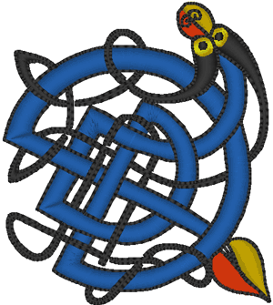 Celtic Serpent Embroidery Design