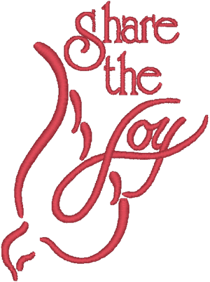 Share the Joy Dove Embroidery Design