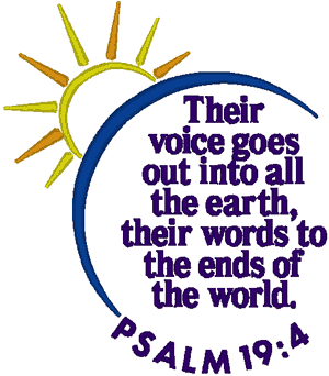 Psalm 19:4: Their Voice Goes Out Embroidery Design