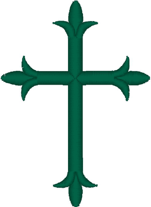 Machine Embroidery Design: Trefoil Cross