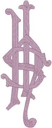 Intertwined IHS Embroidery Design