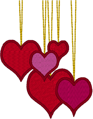 Heart Strings Embroidery Design