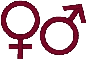 Male & Female Symbols Embroidery Design