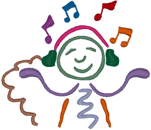 Joyful Music Embroidery Design