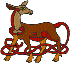 Celtic Deer Embroidery Design