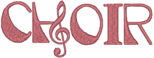 Musical Choir Embroidery Design