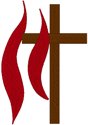 Cross & Flame #2 Embroidery Design