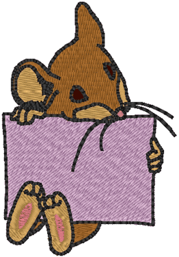 Little Gift Mouse Embroidery Design