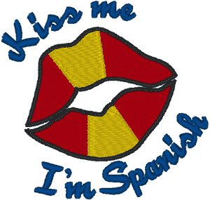Kiss Me: Spanish Embroidery Design