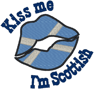 Kiss Me: Scottish Embroidery Design