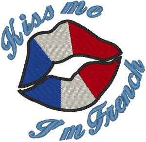 Kiss Me: French Embroidery Design