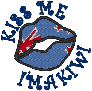 Kiss Me: New Zealand Embroidery Design