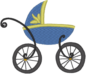Baby Buggy Embroidery Design