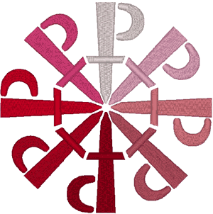 Chi Rho Circle #2 Embroidery Design