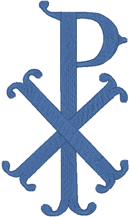 Chi Rho #5 Religious Machine Embroidery Design