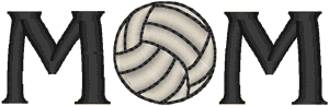 Volleyball Mom Embroidery Design