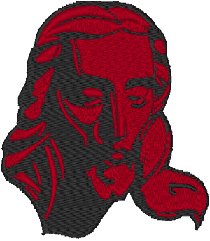 2 Color Jesus Embroidery Design