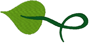 Small Complementary Leaf Embroidery Design