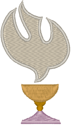 Machine Embroidery Design: Dove & Chalice