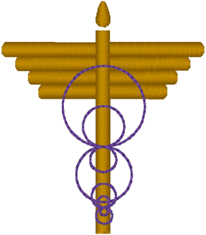 Caduceus #3 Embroidery Design