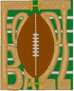Football Art Embroidery Design