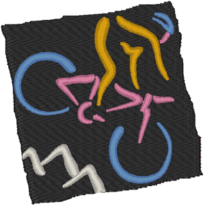 Mountain Bike Logo Embroidery Design