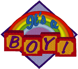It's A Boy! Announcement Embroidery Design