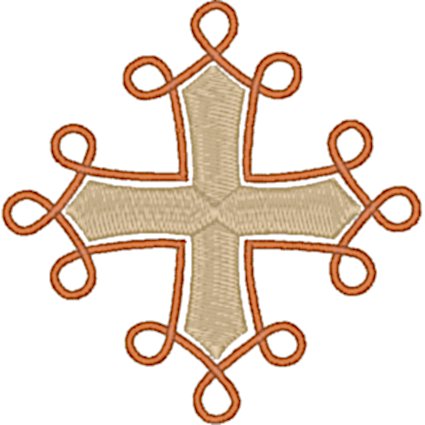 Entrailed Cross #1 Embroidery Design