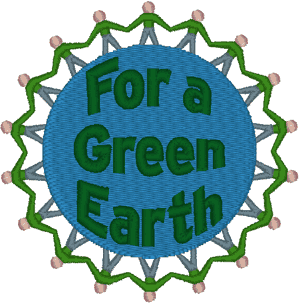 For A Green Earth Embroidery Design