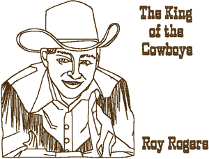 Old Time American Cowboy: Roy Rogers Embroidery Design