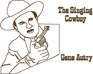 Old Time American Cowboy: Gene Autry Embroidery Design
