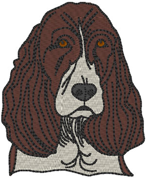 English Springer Spaniel Embroidery Design