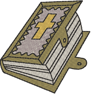 Machine Embroidery Design: Open Bible