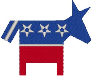 Democratic Donkey Embroidery Design