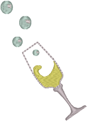 Bubbly Drink Embroidery Design
