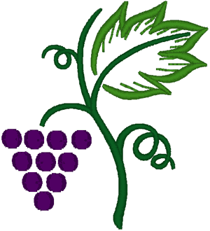 Abstract Grapevine Embroidery Design