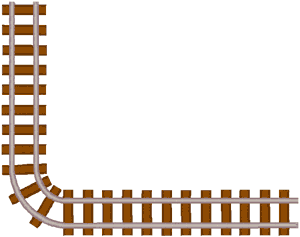 Railroad Track Corner Embroidery Design