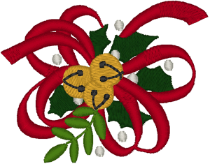 Ribbons & Bells Embroidery Design