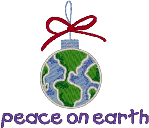 Peace Ornament  Embroidery Design