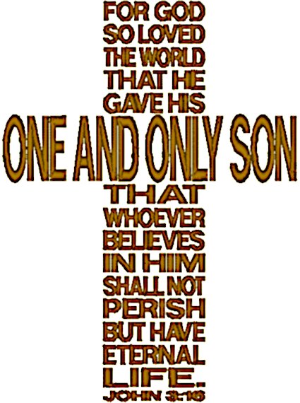John 3:16 Cross Embroidery Design